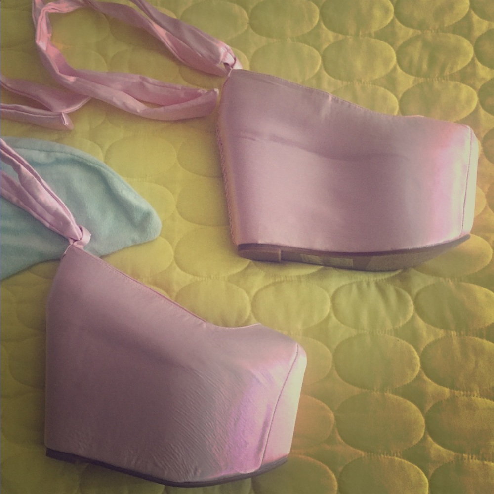 YRU Ballet Bae Platforms Pink Size 6